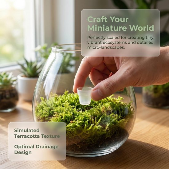 50 Stuks Transparante Mini Plastic Bloempotten met Drainagegaten Ronde Potten voor Binnenplanten Cactussen Vetplanten Lichtgewicht Wortelvriendelijk voor Gezonde — afbeelding 2