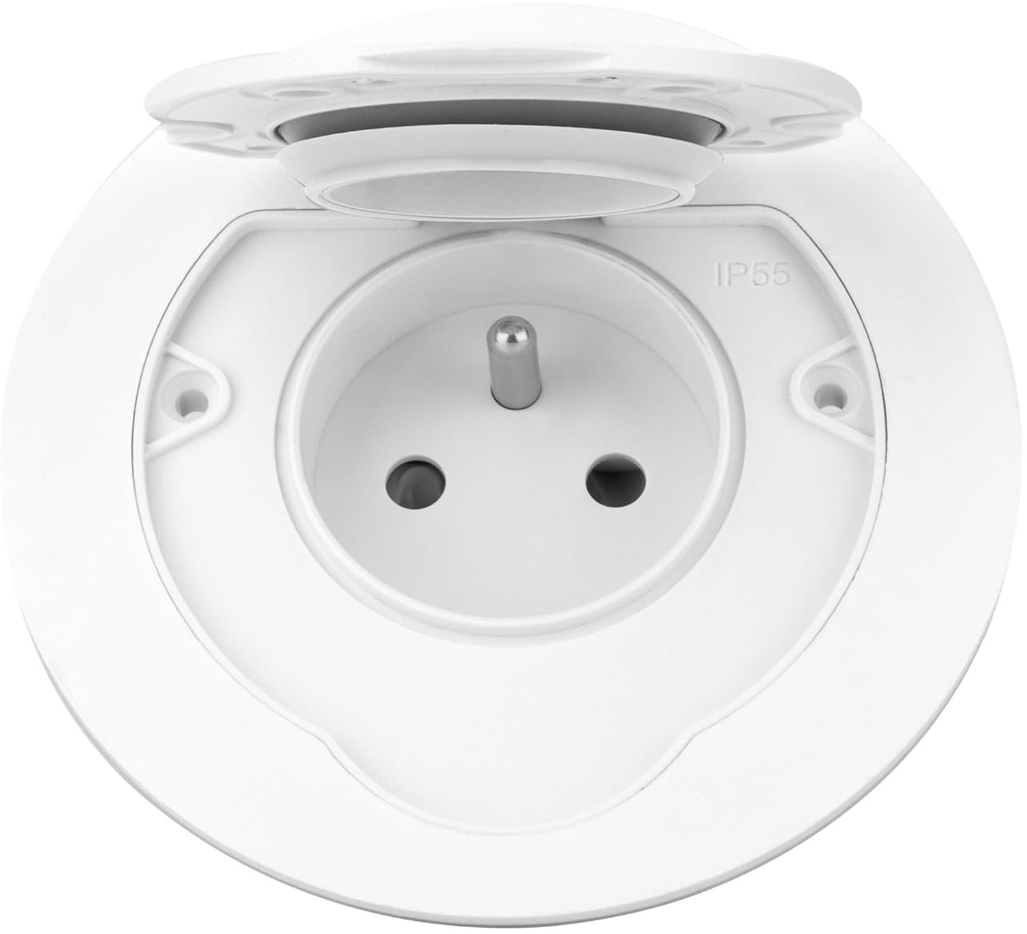 Inbouwstopcontact rond Ø95mm - Type E - IP55 waterdicht - Ideaal voor keuken en kantoor - ShopVlot