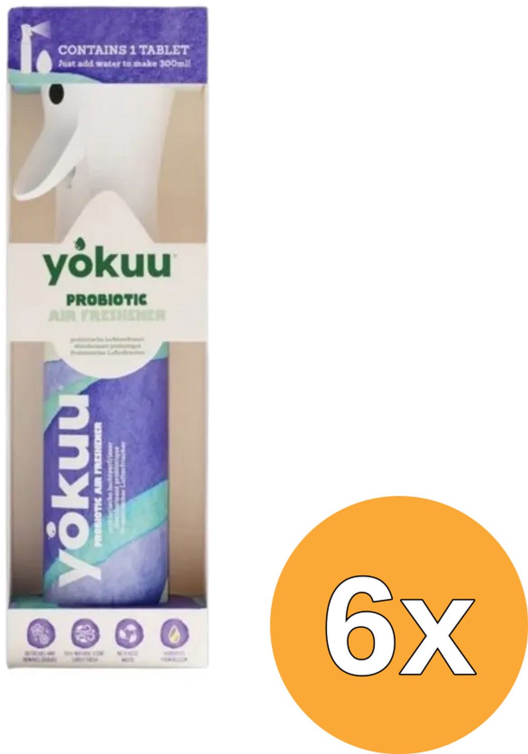 6x Yokuu Starterkit Probiotische Luchtverfrisser (1 stuk)