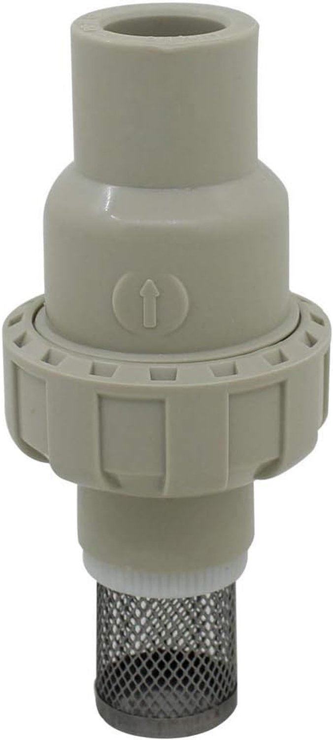 Voetklep met zuigmand 20mm - PVC - terugslagklep met filter - ideaal voor pompen - ShopVlot