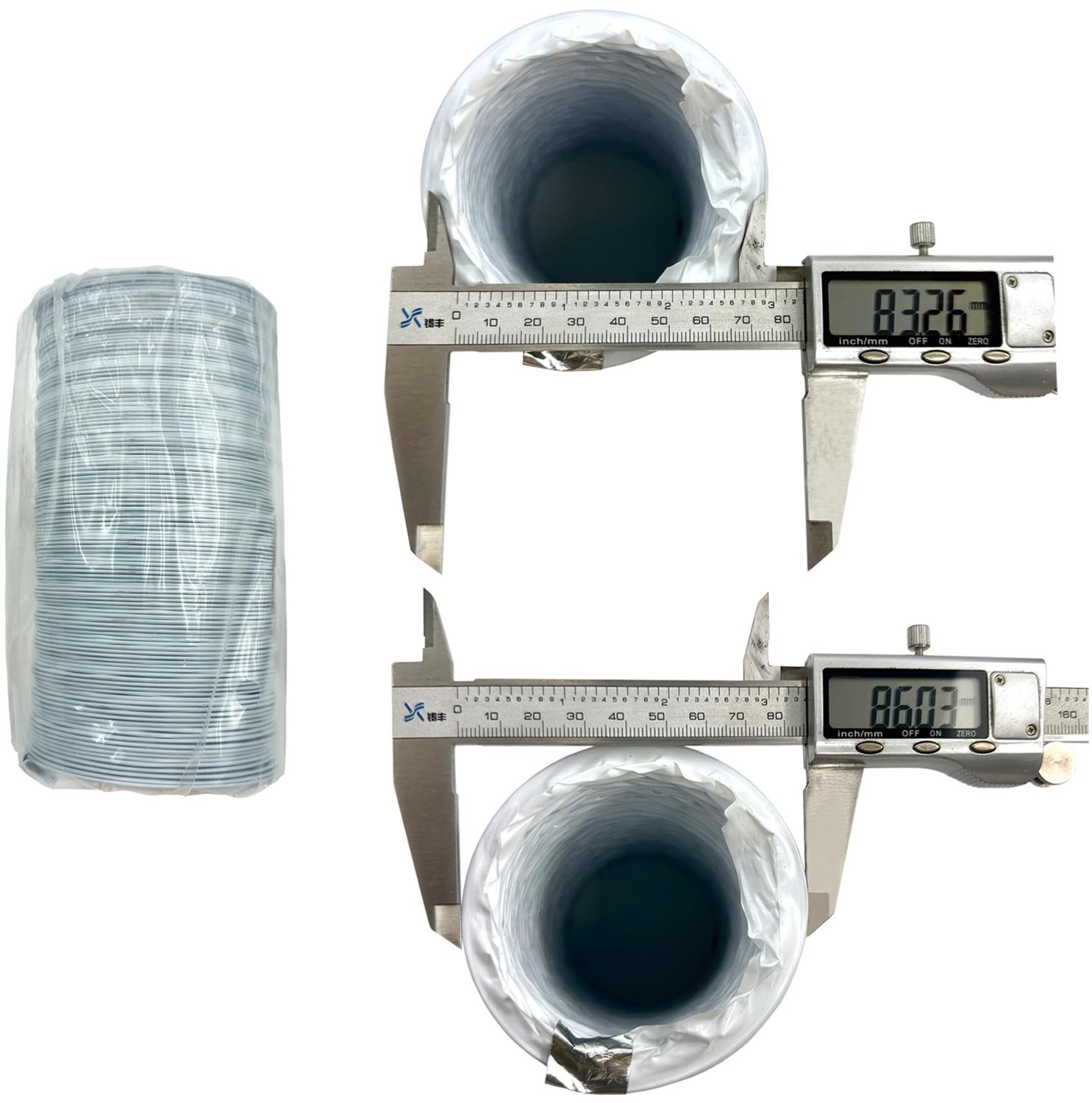 LOOTICH Flexibele Ontluchter PVC Afvoerslang Diameter Ø 80mm Lengte 2,5m voor Airconditioning Wasdroger Afzuigkap met - ShopVlot