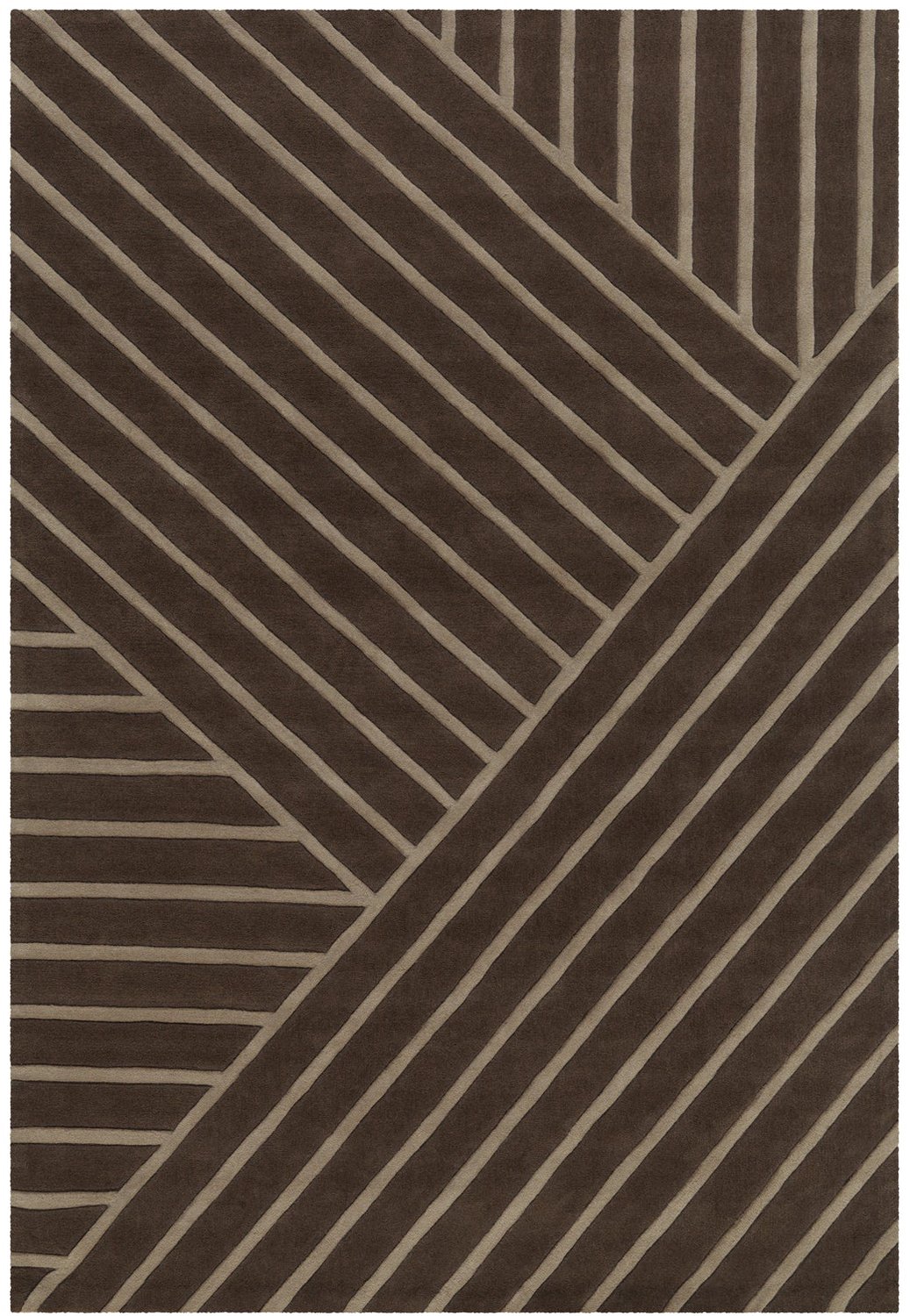Dutch XXL Hoogpolig Vloerkleed | Tapijt | Cool | Geometrisch | Bruin