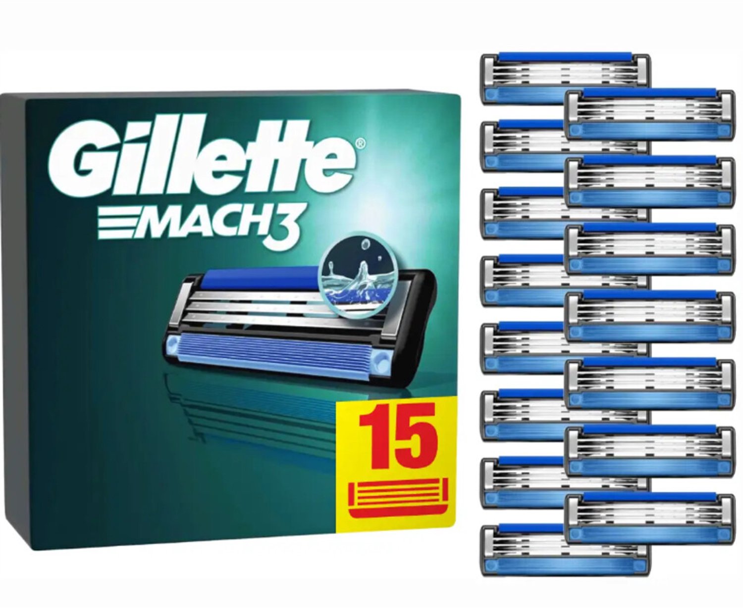 Gillette Scheermesjes Mach 3 Razor Blades 15 stuks