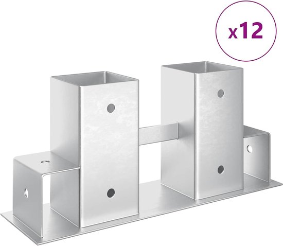 12 stuks brandhoutstapelhulp, brandhout stapelsysteem van verzinkt staal, opslagoplossing voor haardhout, houtstapelhulp set, 34 x 10 x 15 cm — afbeelding 3