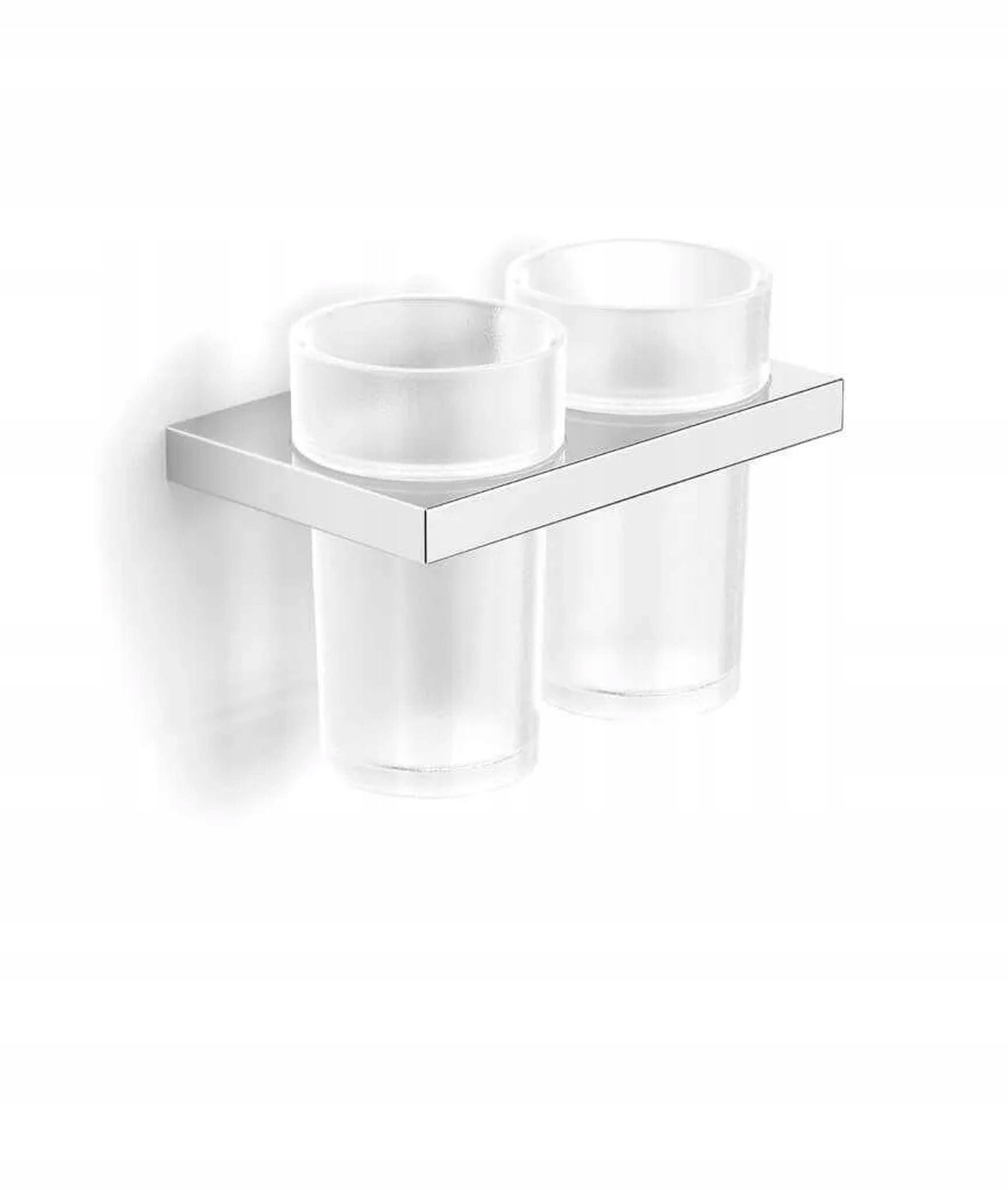 Dubbele Mokhouder Stella Kobe - Chroom & Mat Glas