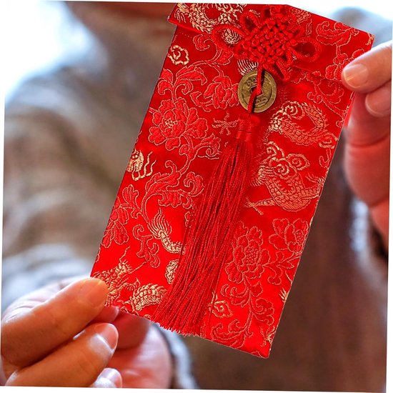 6 Stuks Huwelijkspakketten in Chinese Stijl Nieuwjaarscadeau Decoratieve Hong Bao-geld Envelop Voor Huwelijksfeest — afbeelding 2