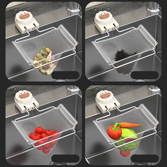 Catcher Filterhouder voor wastafel, opvouwbare voedselvanger voor — afbeelding 3
