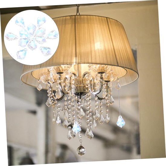 12stuks Kristallen Esdoornblad Hangers Prismas Voor Raamdecoratie Wanddecoratie Met Lichtreflectie Geschikt Voor Slaapkamer Tuin — afbeelding 4