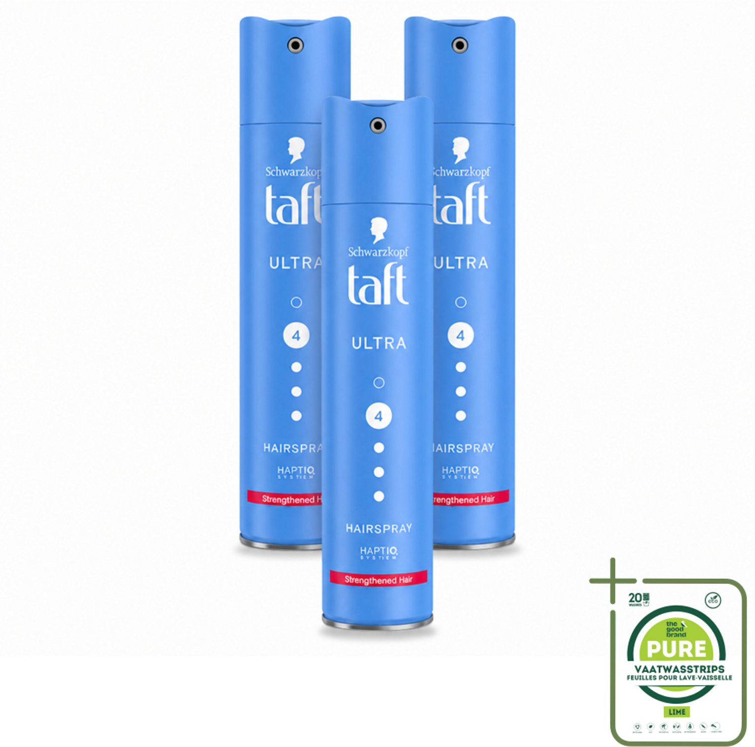3 x Taft - Ultra 4 - Haarspray - Langdurige fixatie - 250 ml - Grootverpakking - Haarspray - Haartype - Fixatie - Haarverzorging - Haarspray 24 Uur