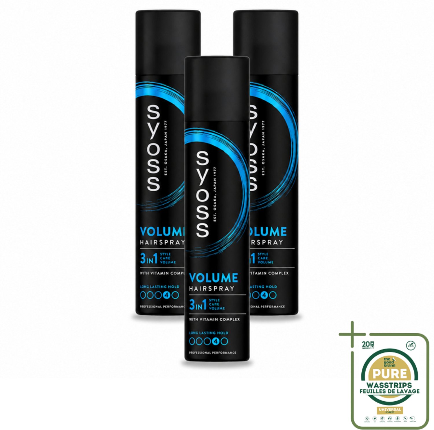 3 x Syoss - Volume - Haarspray - Lift & Volume - 300 ml - Haarspray Volume - Haarspray Lift - Haarspray Voor Volume - Haarspray Voor Fijn Haar - Haarspray Voor Futloos Haar