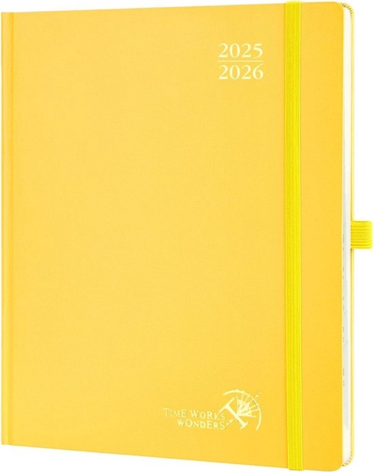 Agenda 2025 2026 en weekplanner - verticaal groot formaat 26.5x21.5 cm - hardcover met planning per 30 minuten vanaf augustus '25 - December '26