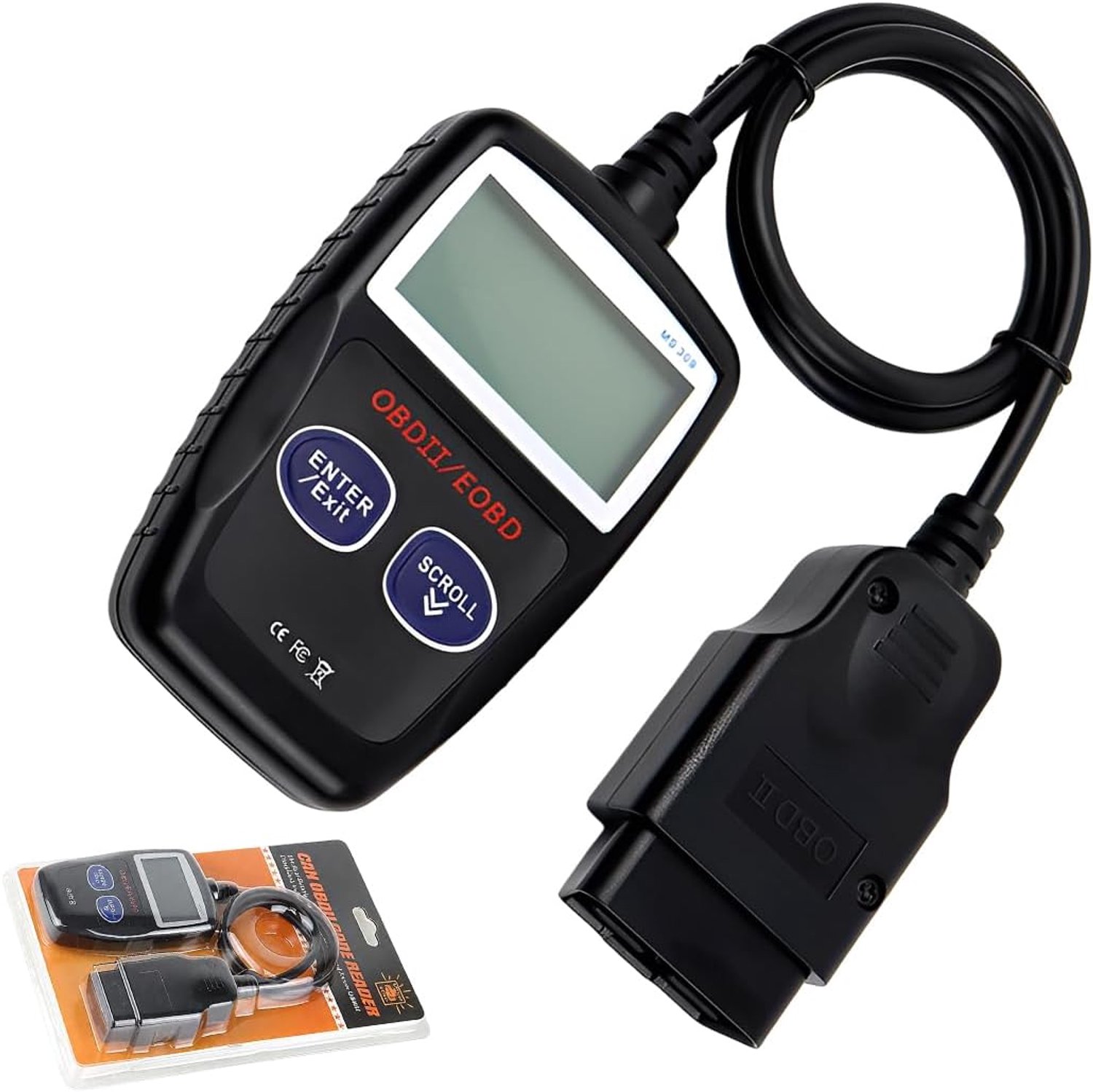 OBD2 Diagnostic Tool,Car Diagnostic Tool,OBD2 EOBD Engine Fault Code Reader with DTC Definition,Multiple - ShopVlot