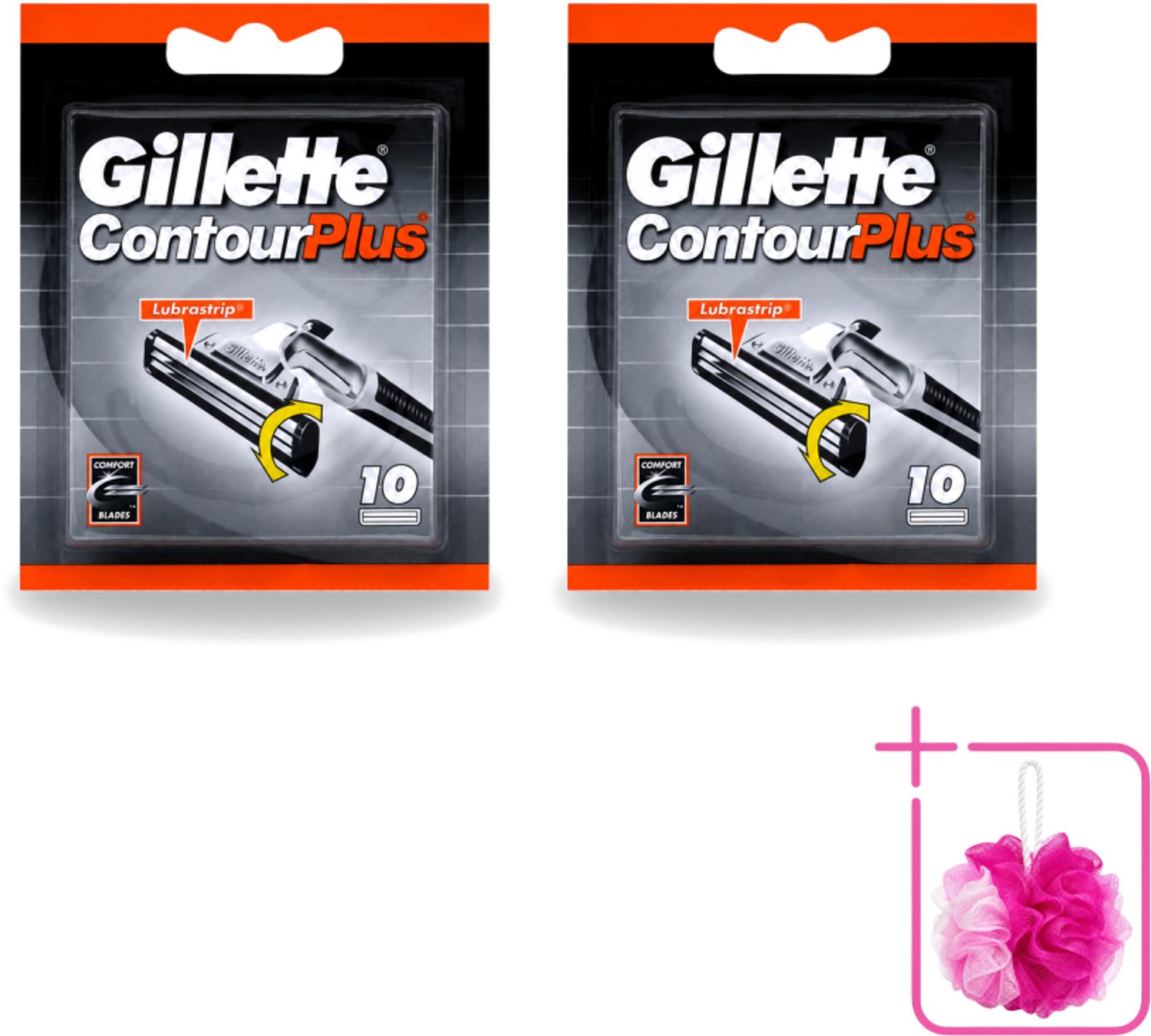 2 x Gillette Contour Plus – Wegwerpscheermesjes – 10 mesjes - Bulkverpakking - Scheermesjes - Scheermes
