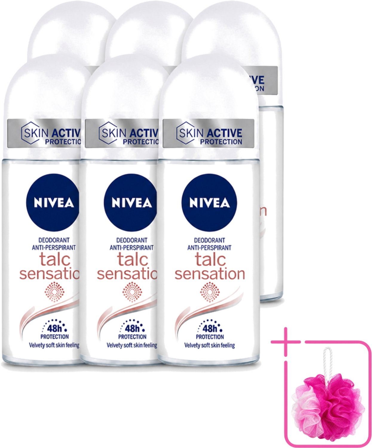 6 x Nivea - Deo Roll-On - Talc Sensation - Anti-Transpirant - 50 ml - Bulkverpakking - Anti-transpirant - Deodorant