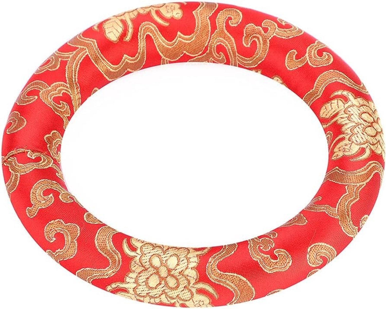 Meditatiekussen voor Singing Bowls, Ronde Kussens voor Geluidstherapie, Zachte Kussens voor Meditatie en Ontspanning, Beschikbaar in Rood