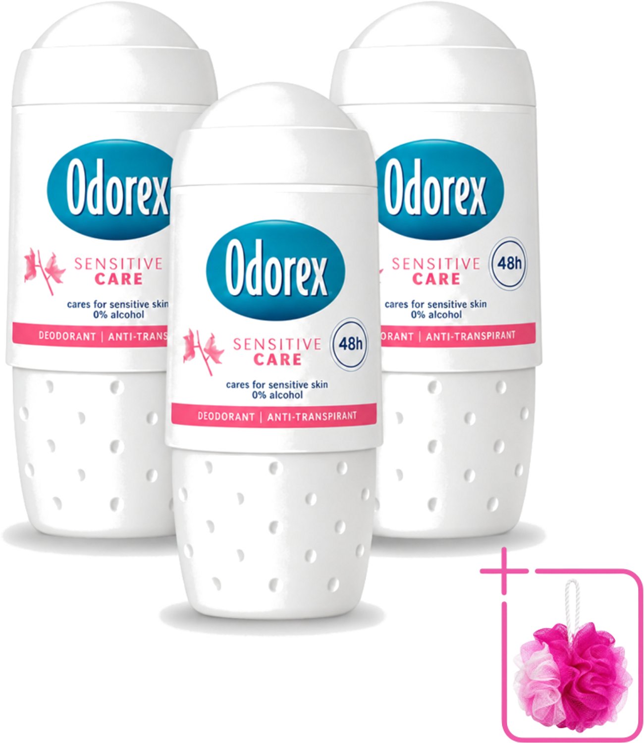 3 x Odorex - Deodorant Roller - Sensitive Care - Huidvriendelijk - 50 ml - Bulkverpakking - Gevoelige huid - Deodorant