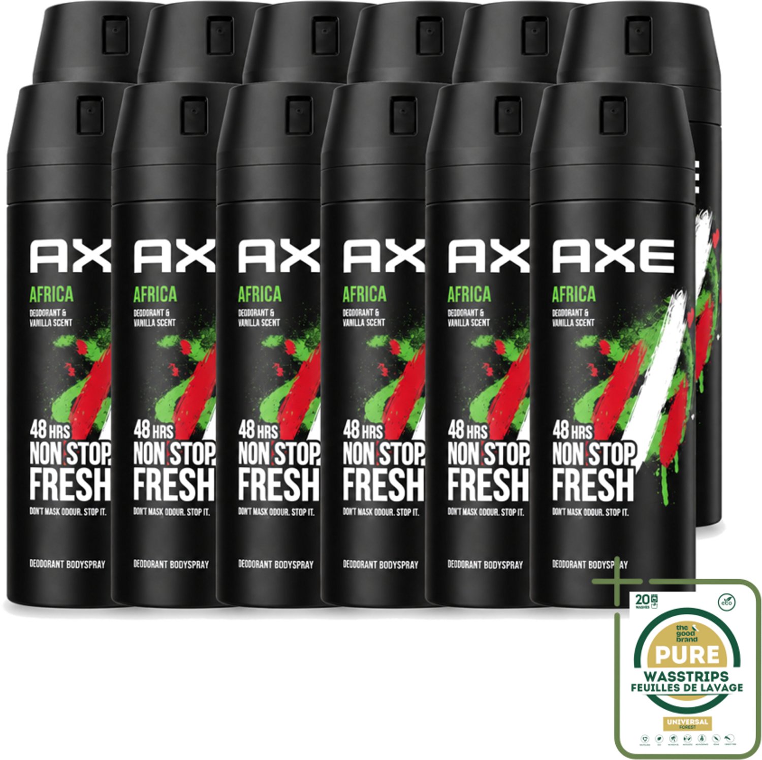 12 x Axe – Deodorant Spray – Africa – 150 ml - Wasstrips - Axe Africa Deodorant Spray - Deodorant Spray Africa - Axe Deodorant - Deodorant Spray - Transpiratiegeur