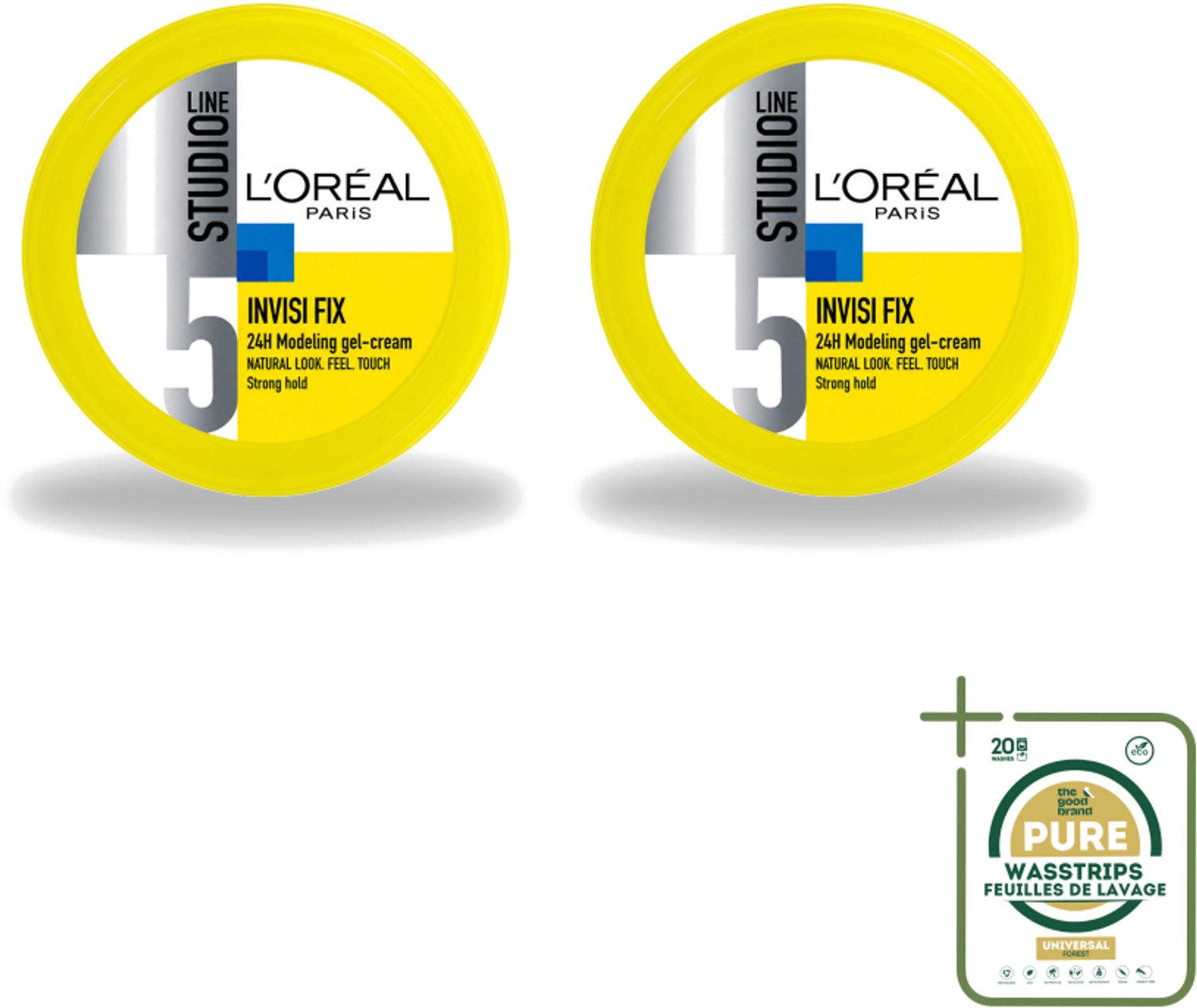 2 x L'Oréal Paris - Gel - Studio Line - Invisi Fix - 24H Clean Modeling Gel Crème - 150 ml - Gel Crème - Haar Fixatie - Natuurlijk Kapsel - Gezond Haar - 24h Clean Modeling