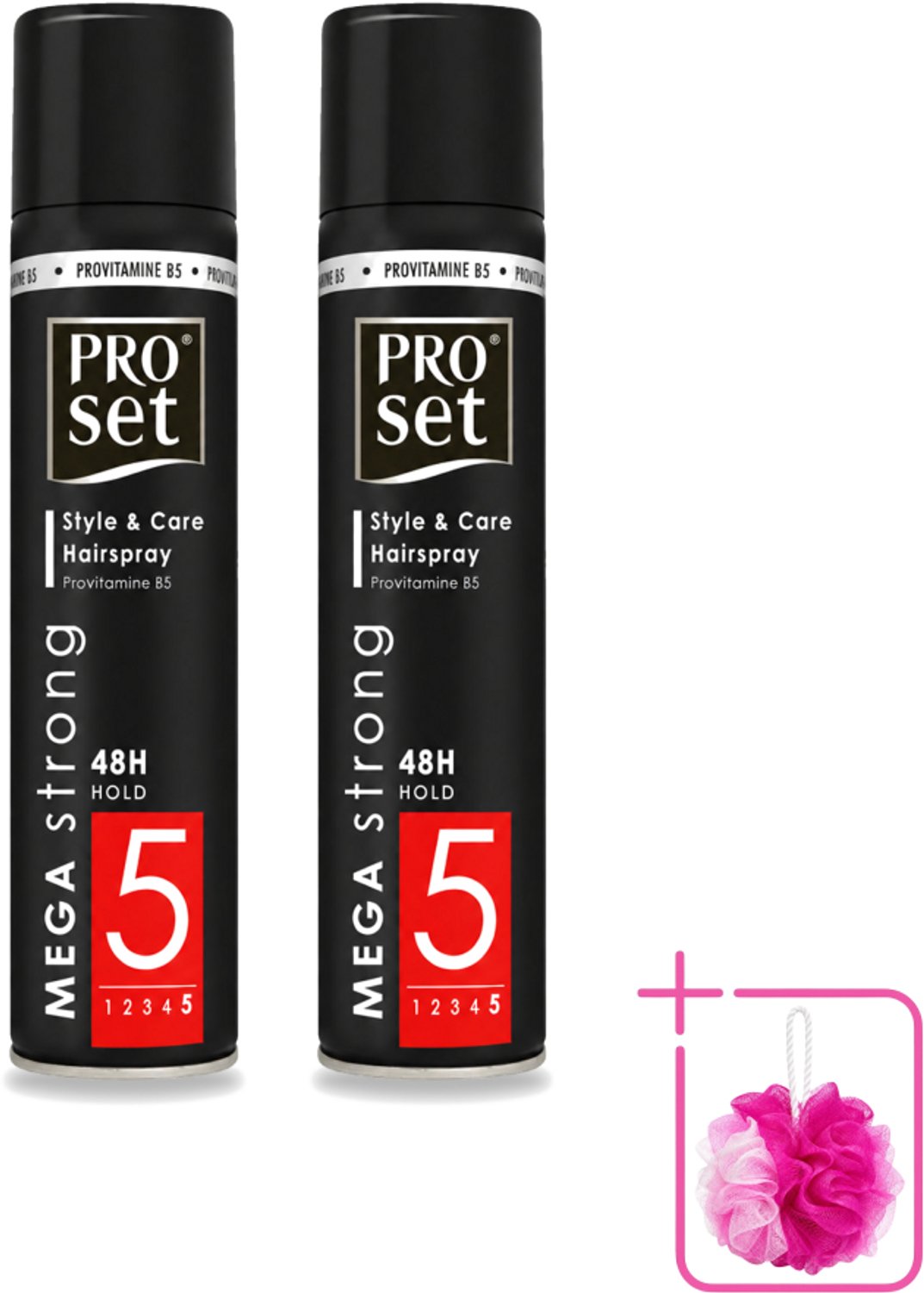 2 x Proset - Haarspray - Mega Strong - 48 uur Werking - 300 ml - Bulkverpakking - Haarspray - Douchemop - Sterk haarspray