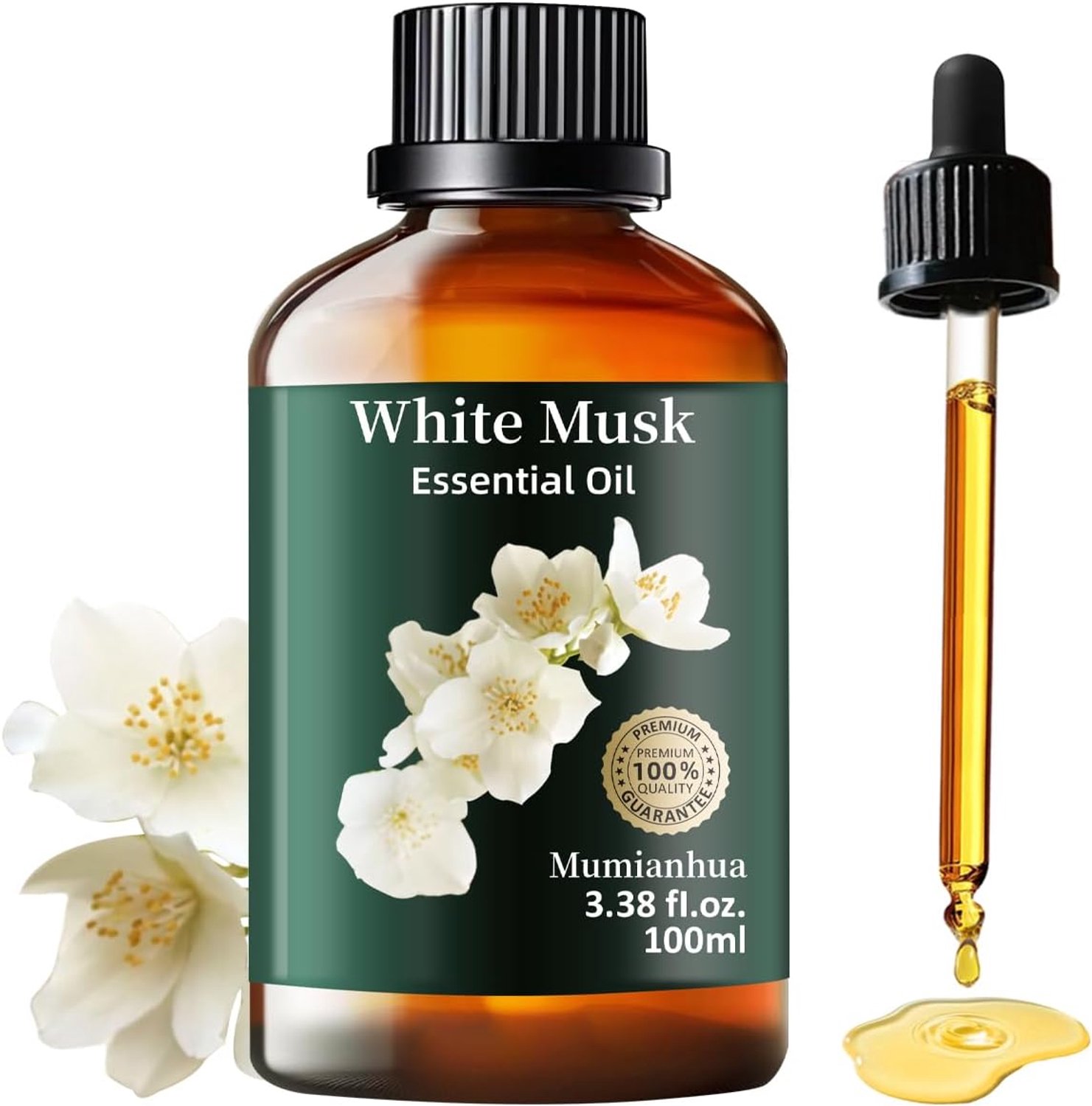 Witte muskusolie, 100 ml, 100% pure muskusolie voor diffuser, aromatherapie