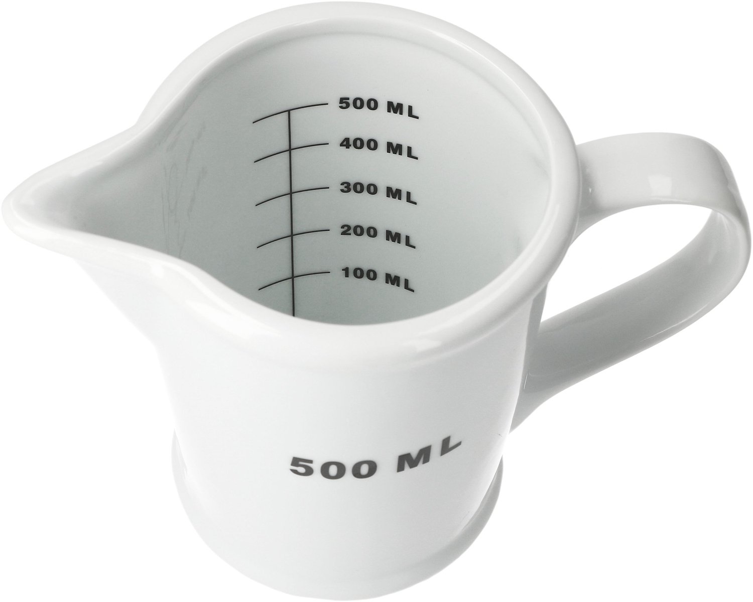 Maatbeker 500ml wit porselein