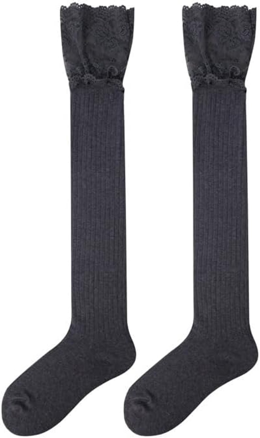 1 paar overknee sokken hoge dijlaars kousen vrouwen kniekousen voor meisjes cosplay, dagelijks gebruik, (grijs)