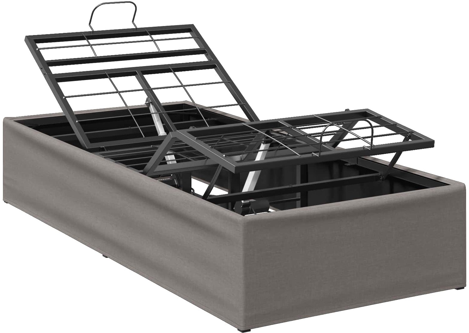 vidaXL Elektrisch - Verstelbaar - Bed - Frame - Taupe - 200 - x - 70 - x - 33,5 cm - Staal