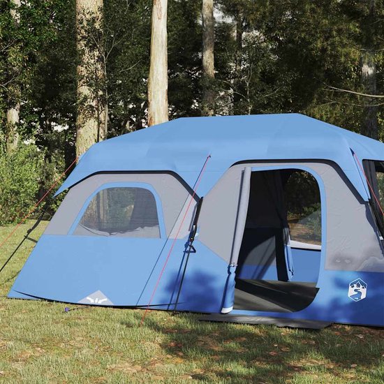 vidaXL Gezinstent 9-persoons - Waterdicht - Blauw Familietent - Gezinstent - Kampeertent - Bungalowtent - Waterdicht Tent van Vidaxl — afbeelding 3