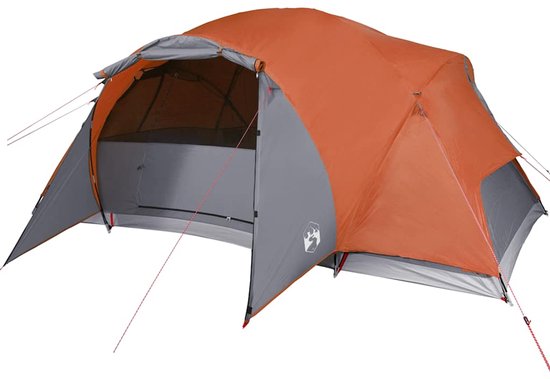 vidaXL-Tent-8-persoons-waterdicht-grijs-en-oranje van Vidaxl — afbeelding 4