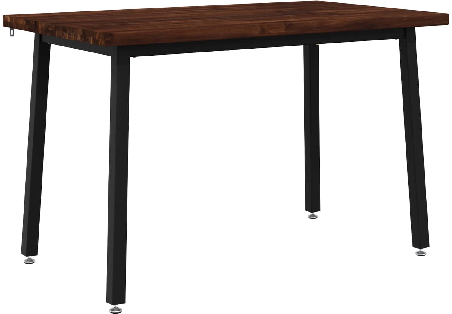 vidaXL Vierkante - Eettafel - 120 - x - 70 - x - 75 - cm - Massief - Acacia - Hout Donkerbruin en Zwart