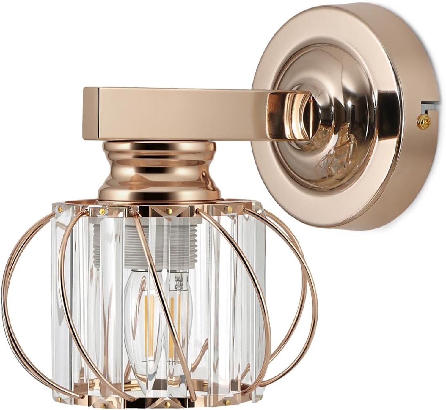 Moderne Gouden Kristallen Wandlamp E27 voor Woonkamer en Gang
