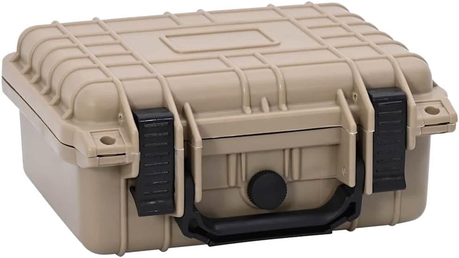 Harde koffer, 56 x 35 x 23 cm, van polypropyleen en ABS, reiskoffer met wielen, robuuste transportkoffer voor elektronica en gereedschap, zand, beige 3, L, Wijnoogst