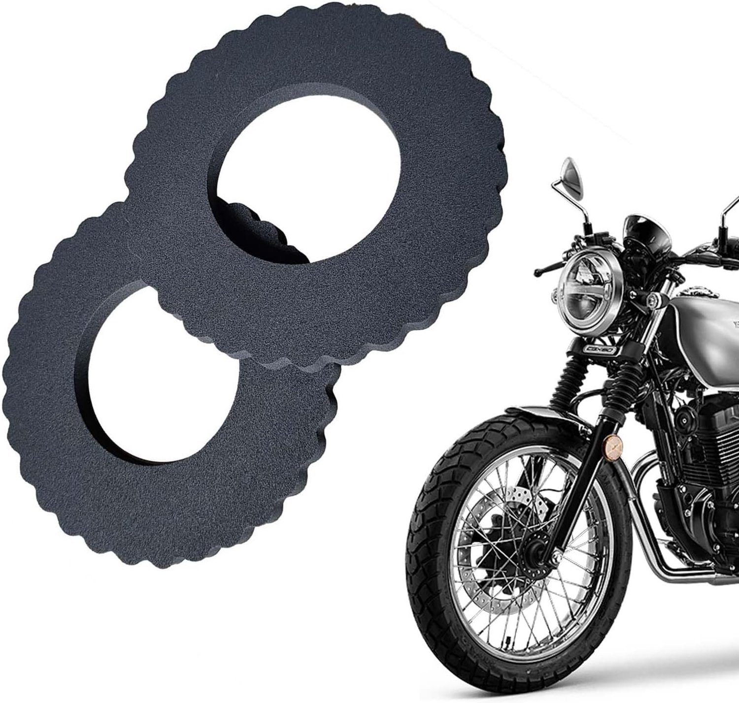 Set of 2 Foam Fuel Cap Protection Rings Compatible with S50, S51, S70, SR50, SR80, KR51, SR4 Motorcycle Tanks