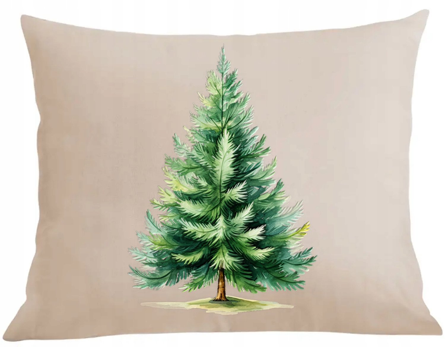 Kerstkussen met Kerstboom Print - Decoratief en Wasbaar