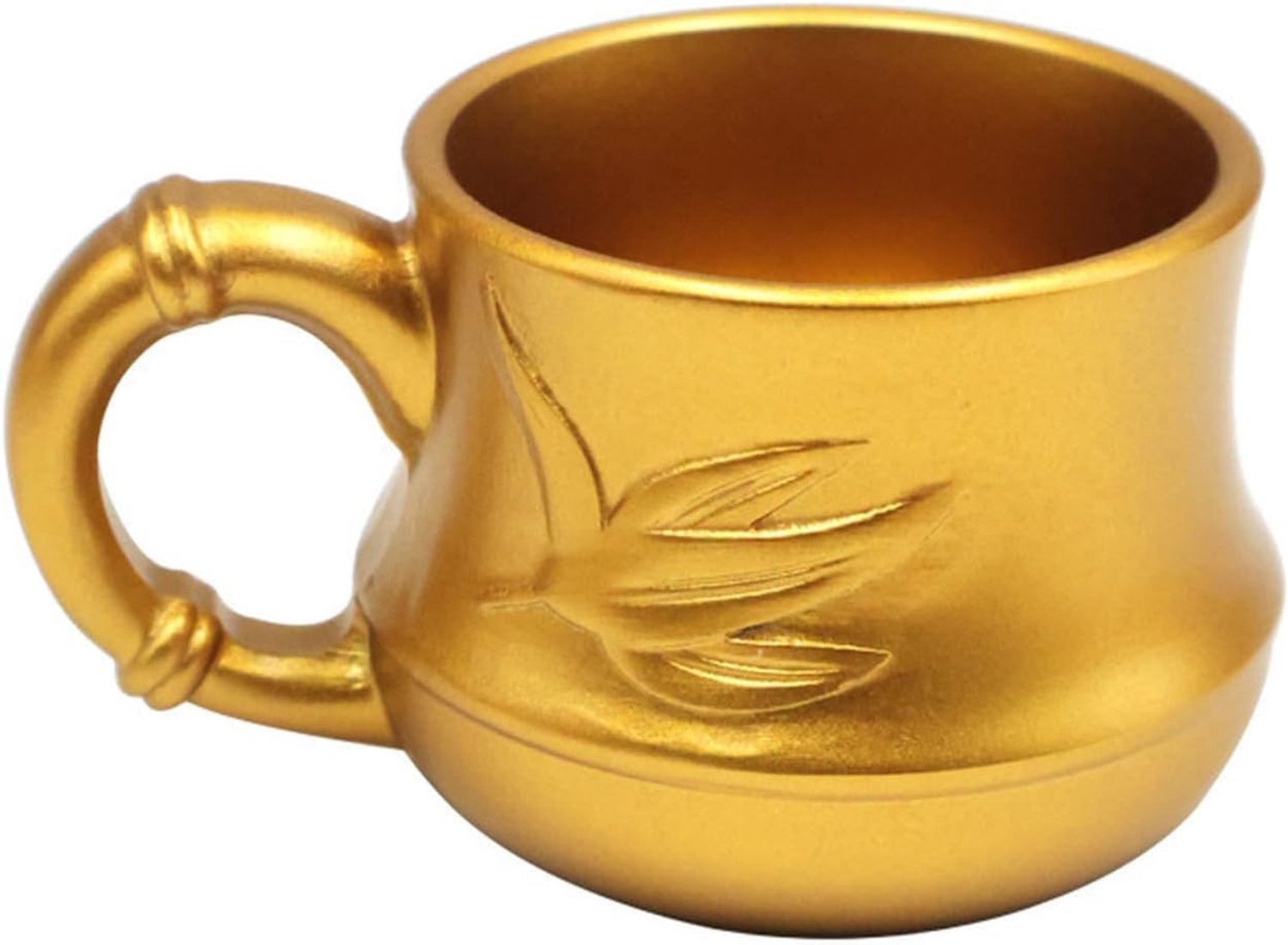 Antiek Brons Bamboe Cup Standbeeld Met Goud Accents-zen Meditatie Decor Voor Woonkamer Spa Of Yoga Studio Centerpiece Slaapkamer Kantoor Thuis Feng Shui