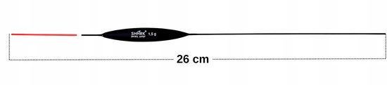 SHARK Balsa Dobbelvisser Dobber 1,5g / 26cm - Hoge Kwaliteit — afbeelding 2