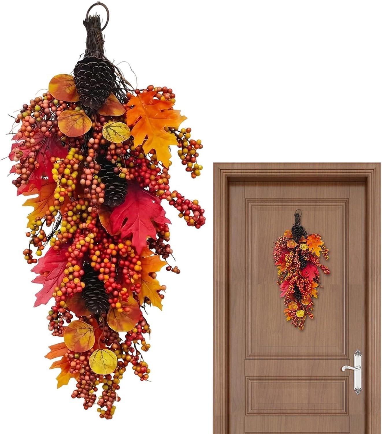 Traanvormige Krans Met de hand vervaardigde rustieke decoratie voor het