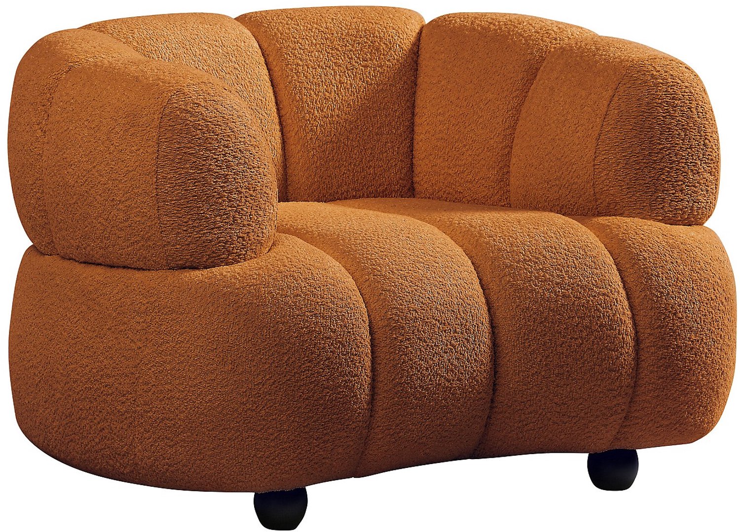 Vente-unique Fauteuil in terracotta boucléstof COLIANI