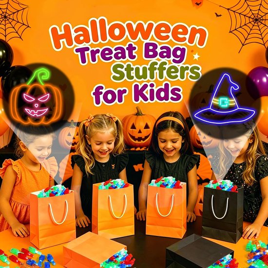 36 Stuks Halloween LED Vingerlampjes, Projector Speelgoed Kind — afbeelding 3