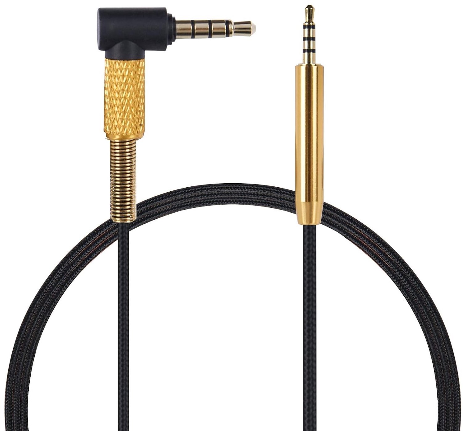 Vervangende Audiokabel voor Hoofdtelefoons met Microfoon en Volumeregeling, 1.5m, Geschikt voor QC25, QC35, Bose 700, On-Ear 2, AKG Y40, Y50, Y45, 3.5mm Plug