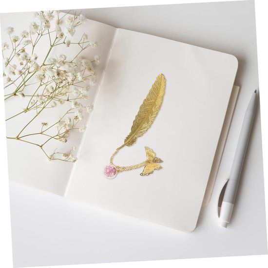 Vintage Plume Bladwijzer Metalen Bladwijzer Craft Boek Leesaccessoire Lichtgewicht En Elegante Boekenlegger Voor Mannen En Vrouwen — afbeelding 3