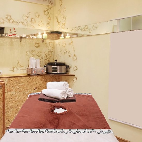 2 Stuks Massage Bed Cover Zachte Ademend Gezichtshanddoeken met Gezichtsopening Herbruikbare Schoonheidssalon Massage Lakens voor Comfortabele Spa Behandelingen — afbeelding 4