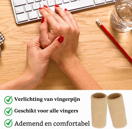 30 Stuks Vinger Compressie Mouwen voor Artritis en Pijnverlichting, Elastische Duimsteun voor Sporten zoals Basketbal en Volleybal — afbeelding 2
