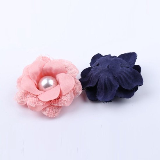 50 stuks kunstmatige bloemhoofden bruiloft woondecoratie accessoires 5,5 cm parel bloemhoofden esthetische faux bloemen decor ambachten, roze — afbeelding 3