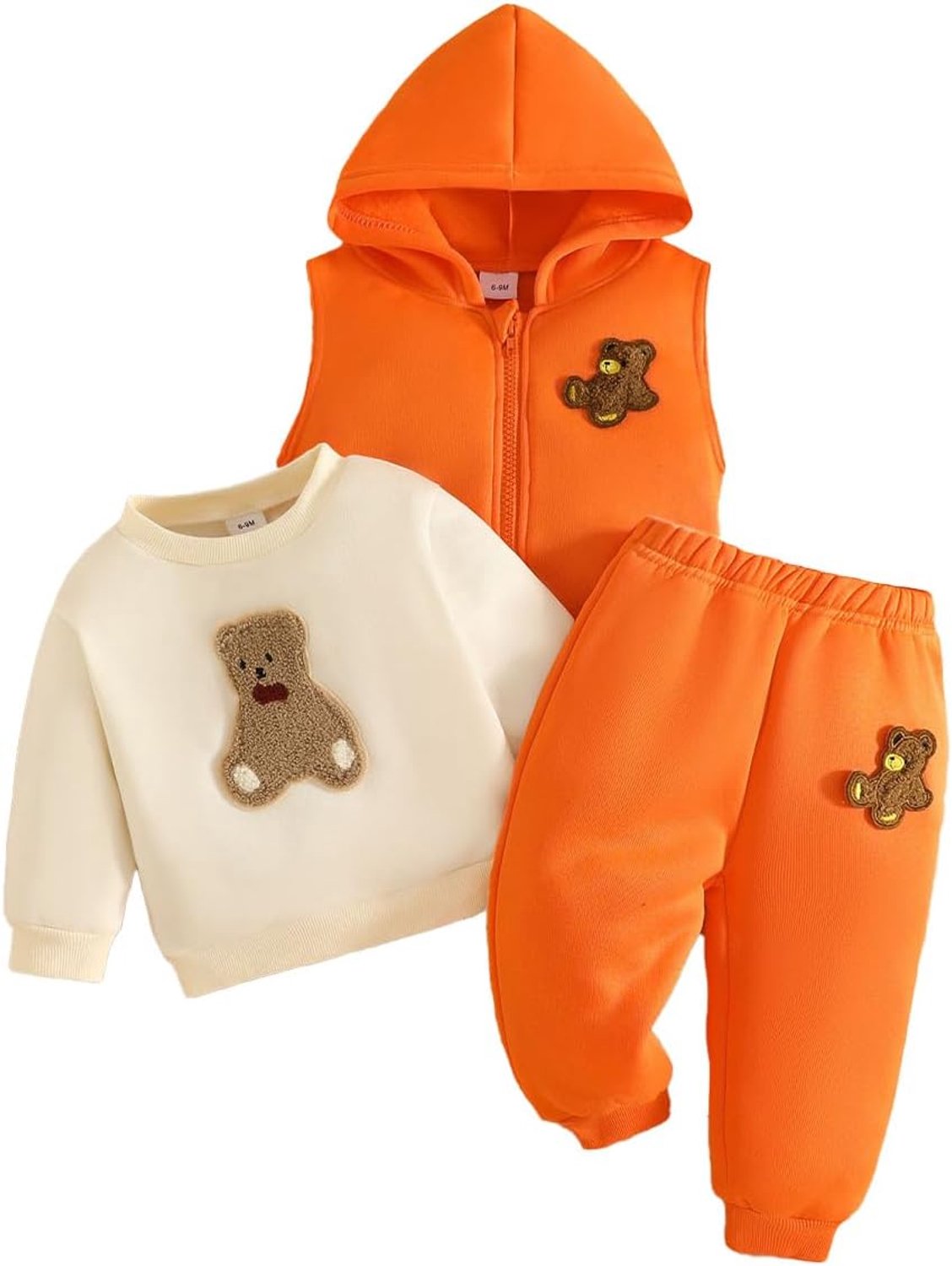 Sweatshirt met lange mouwen, gestreept, voor meisjes, met capuchon en broek, voor herfst en winter