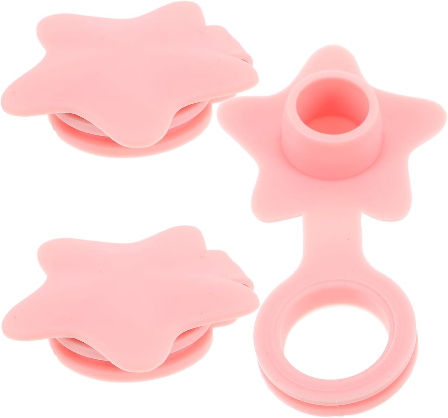 Happyyami 3 Stuks Silicone Badkuip Afvoerstopper Stervormige Waterdichte voor Badkamers Geschikt voor Diverse Omgevingen Duurzaam Ontwerp Universele Badplug voor Thuis Hotels
