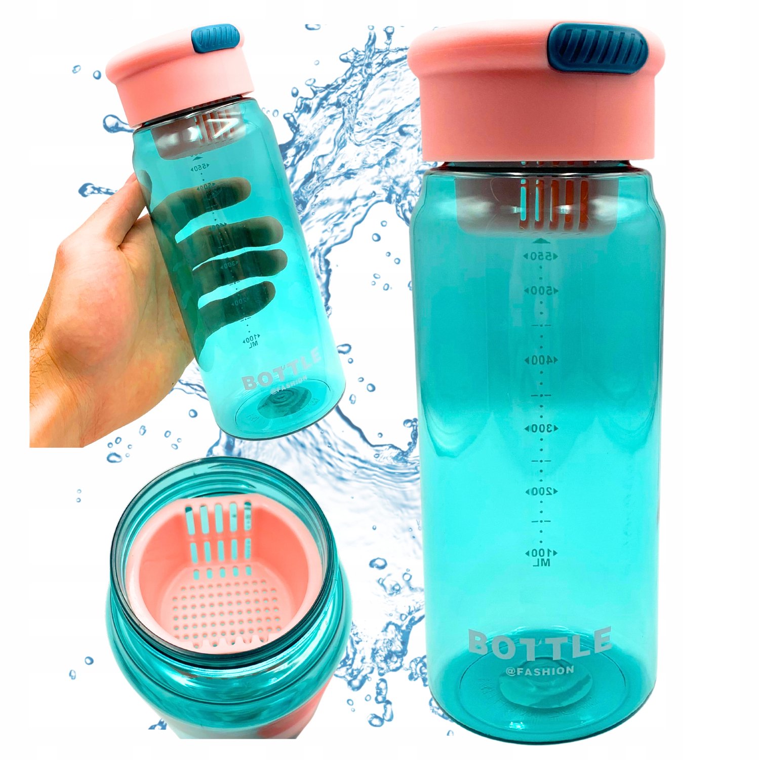 Sport Bidon 650ml met Fruitfilter - Duurzaam en Lekvrij