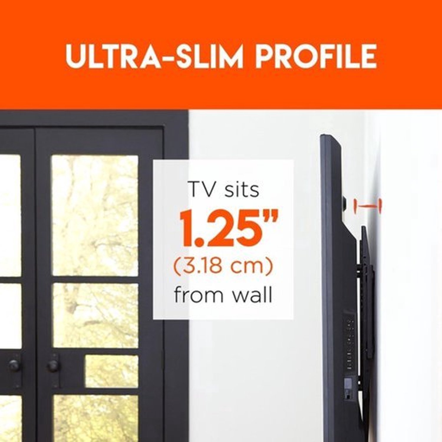 TV Muurbeugel Plat - Universeel Voor 32 Tot 80 Inch - Laag Profiel