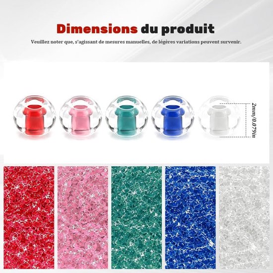 3200 stuks confetti van acryl, diamant, 2 mm, wit — afbeelding 3