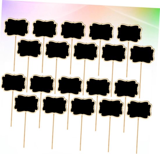 20stuks Krijtbord Toppers Houten Tuin Labels Voor Bloemen Planten Voor Decoratie Signage Lichtgewicht Draagbaar Geschikt Voor Feesten Creatieve Projecten — afbeelding 4